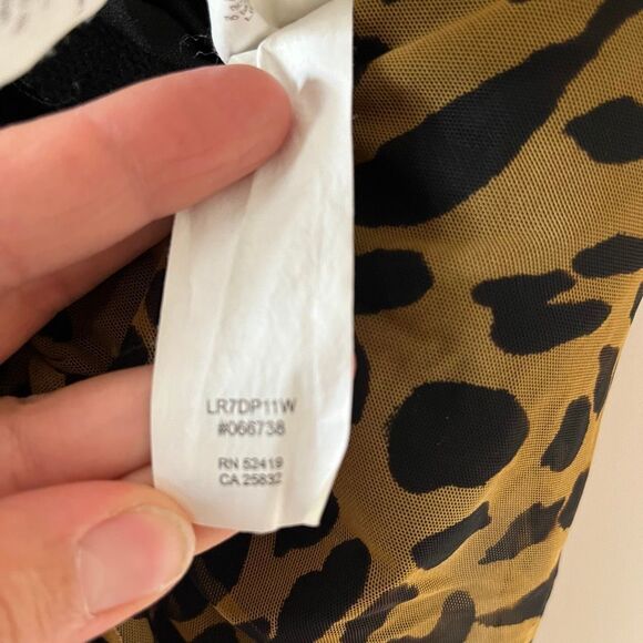 LAUREN By Ralph Lauren Ocelot Leopard Print Fly Away One-Piece Swimsuit Size 18 - Picture 10 of 13